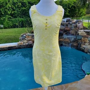 Vintage 1960's yellow Shifts Internationale dress
